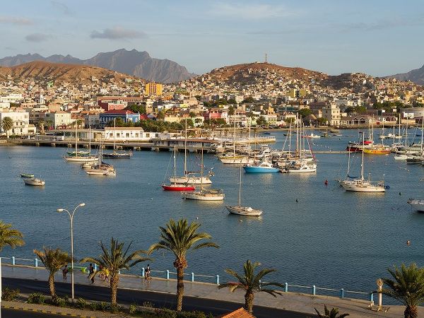 City Mindelo-a seaport on the island Sao Vicente-Cape Verde Africa